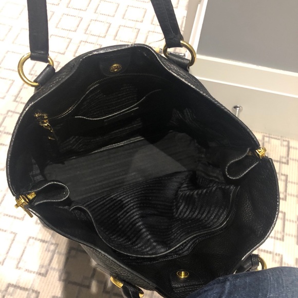 COPY - Prada Vitello Black Leather Tote Bag - Picture 4 of 4